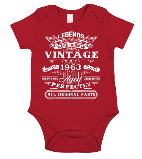 60th Birthday Gift For Legends Born 1963 60 Yrs Ol Short Sleeve Baby One-Piece