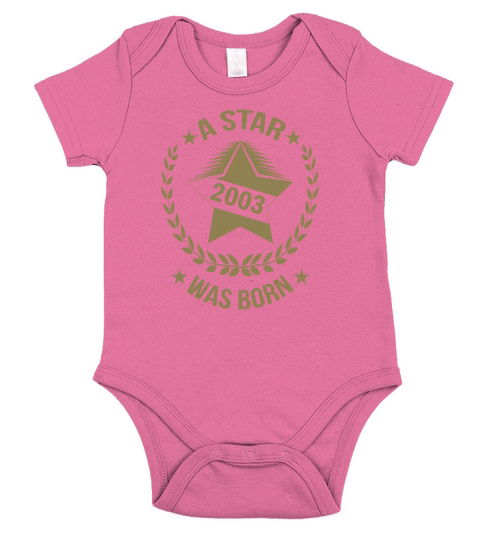 A star was born in 2003 Short Sleeve Baby One-Piece
