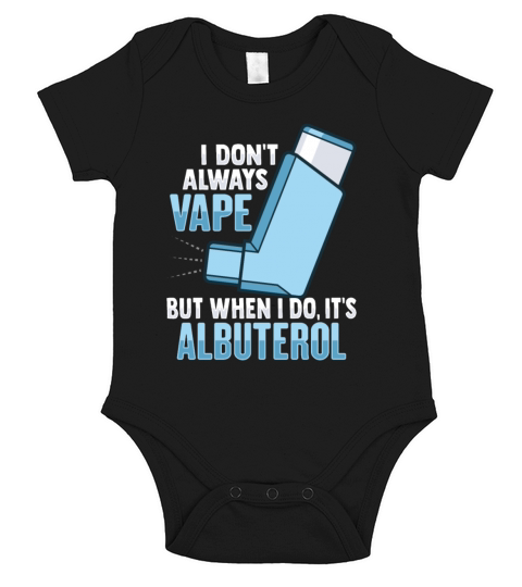 Albuterol Asthma Inhaler Design for an Asthmatic Short Sleeve Baby One-Piece