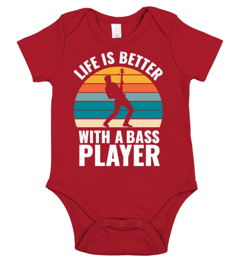 BASSIST QUOTE LIFE IS BETTER WITH A BASS PLAYER Short Sleeve Baby One-Piece