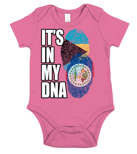 Belizean And Bahamian Mix Heritage DNA Flag Short Sleeve Baby One-Piece