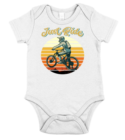 Bicycle Biker Retro Mountain Bike Mountainbike Short Sleeve Baby One-Piece