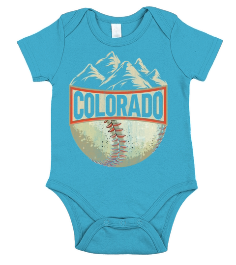 Colorado Baseball Vintage Rocky Mountains T shirt Short Sleeve Baby One-Piece