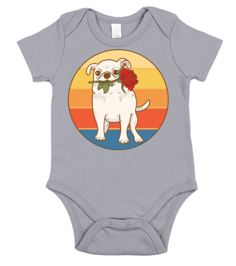 Cute Chihuahua Dog Breed Vintage Retro Sunset Short Sleeve Baby One-Piece