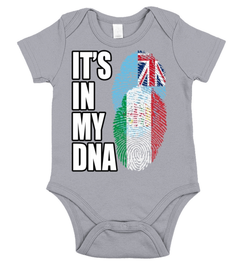 Fijian And Italian Mix Heritage DNA Flag Short Sleeve Baby One-Piece