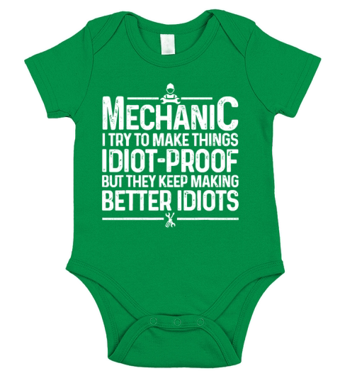 Funny Mechanic Design For Men Dad Car Garage Autoi Short Sleeve Baby One-Piece