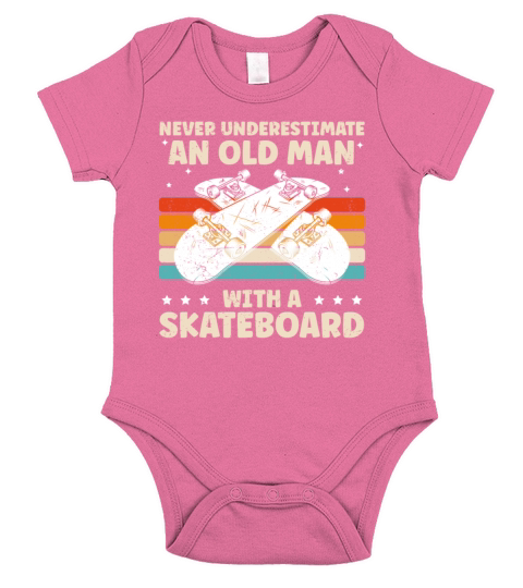 Funny Skateboarding Design For Skateboarder Cool Short Sleeve Baby One-Piece