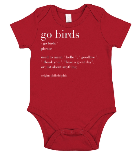 Go Birds Definition for boys and girls Short Sleeve Baby One-Piece
