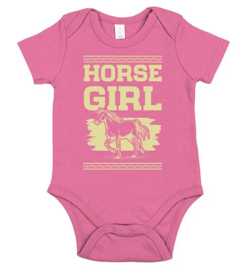 Horse Girl Short Sleeve Baby One-Piece