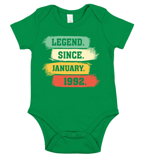 Legend Since January 1992 Short Sleeve Baby One-Piece
