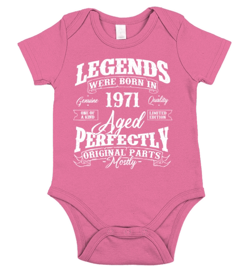 Legends Were Born In 1971 Year Of Birth Birthdayaw Short Sleeve Baby One-Piece
