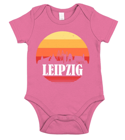 Leipzig Retro Skyline Short Sleeve Baby One-Piece