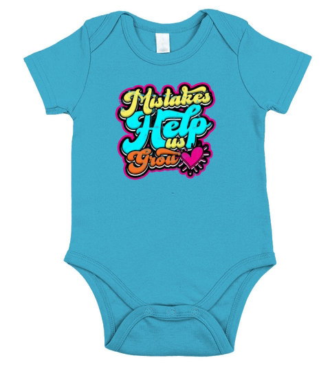 Mistakes help us grow - learning Short Sleeve Baby One-Piece