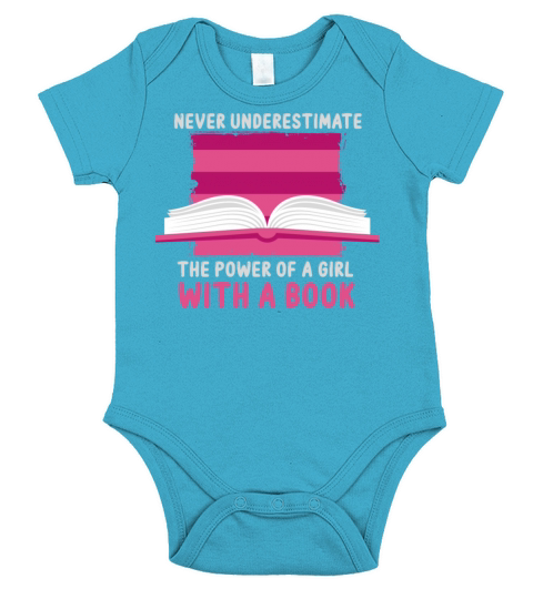 Never Underestimate The Power of A Girl With Book Short Sleeve Baby One-Piece