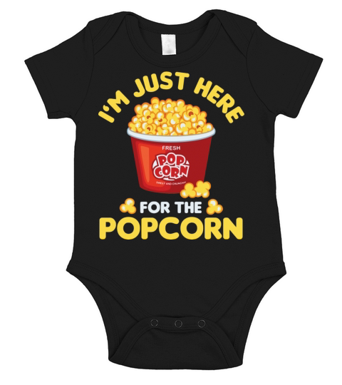Popcorn Vintage Retro Funny Popcorn Lovers Short Sleeve Baby One-Piece
