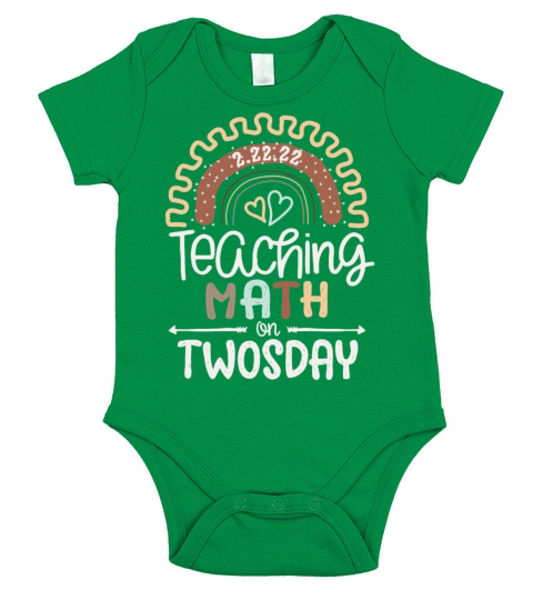 Teaching Math on Twosday Organic Rainbow Short Sleeve Baby One-Piece
