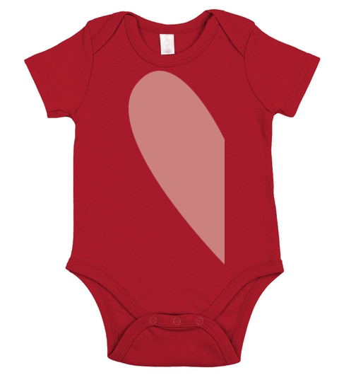 Valentines Day Heart Couple joining shirt Short Sleeve Baby One-Piece