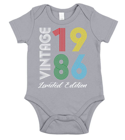 Vintage 1986 Vintage Birthday Retro Vintage Short Sleeve Baby One-Piece