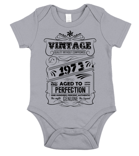 Vintage Aged To Perfection 1973 Short Sleeve Baby One-Piece