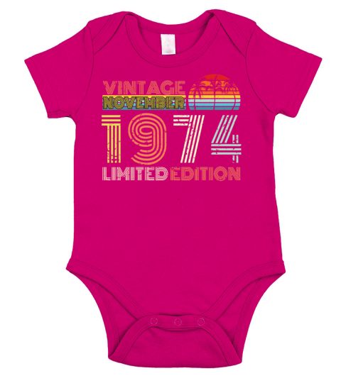 Vintage November 1974 Palm Gift Short Sleeve Baby One-Piece