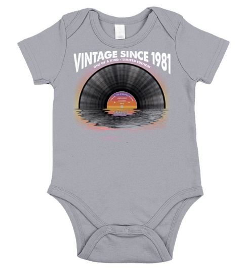 Vintage since 1981 Retro Disco Music Vintage Short Sleeve Baby One-Piece
