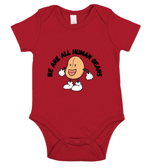 WE ARE ALL HUMAN BEANS Short Sleeve Baby One-Piece