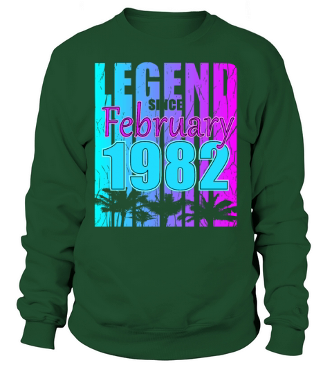1982 Born Legend February Vintage Sweatshirt Unisex
