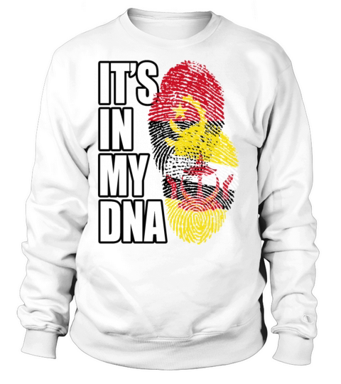 Angolan And Bruneian Mix Heritage DNA Flag Sweatshirt Unisex