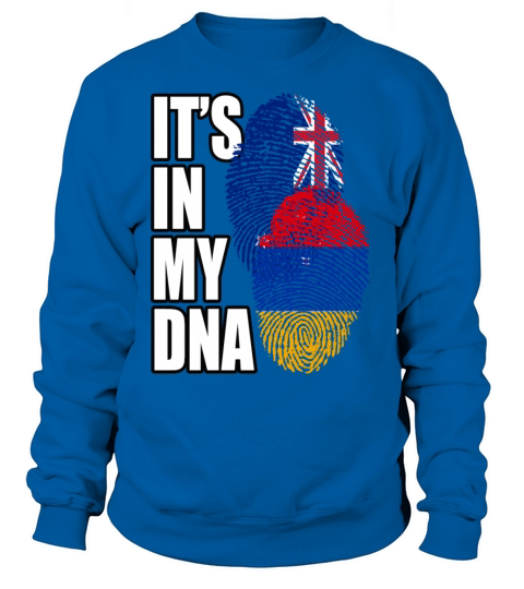 Armenian And New Zealand Mix Heritage DNA Flag Sweatshirt Unisex