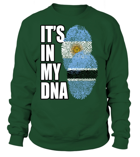 Botswana And Argentinian Mix Heritage DNA Flag Sweatshirt Unisex