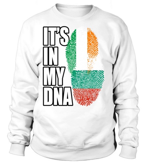 Bulgarian And Irish Mix Heritage DNA Flag Sweatshirt Unisex