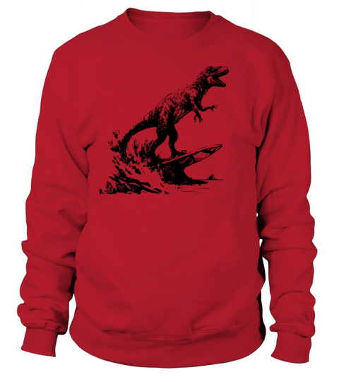 Dinosaur Surfing in Style Sweatshirt Unisex