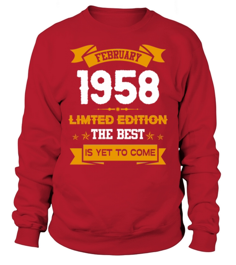 February 1958 Birthday Surprise Sweatshirt Unisex