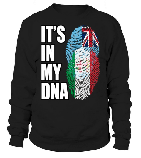 Fijian And Italian Mix Heritage DNA Flag Sweatshirt Unisex