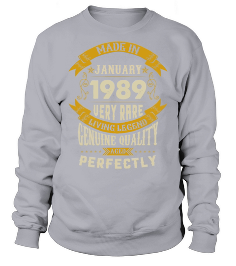 January 1989 Vintage Birthday Present Sweatshirt Unisex