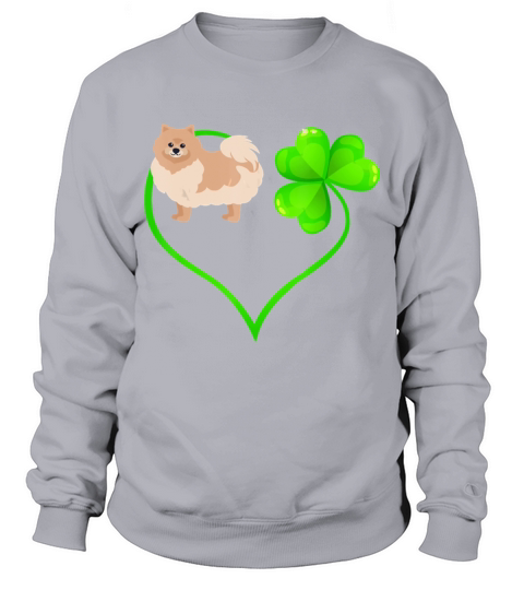 St Patricks Day Pomeranian Dog Shamrock Sweatshirt Unisex