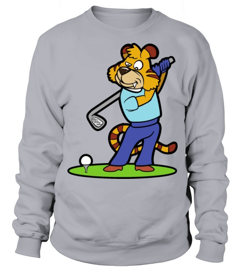 Tiger Cat Golf Player Golfer Sports Game Sweatshirt Unisex