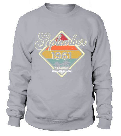 Vintage 60th Birthday September 1961 Sports Gift Sweatshirt Unisex