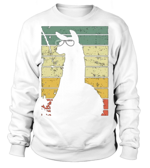Vintage Llama Retro Colorful Alpaca Sweatshirt Unisex