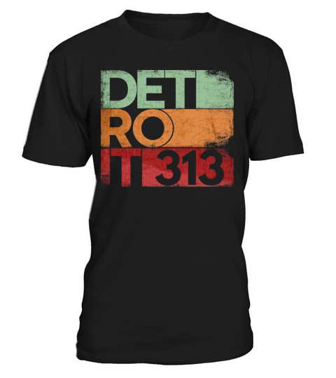 313 Detroit Area Code Michigan State Vintage Retro T-Shirt Unisex