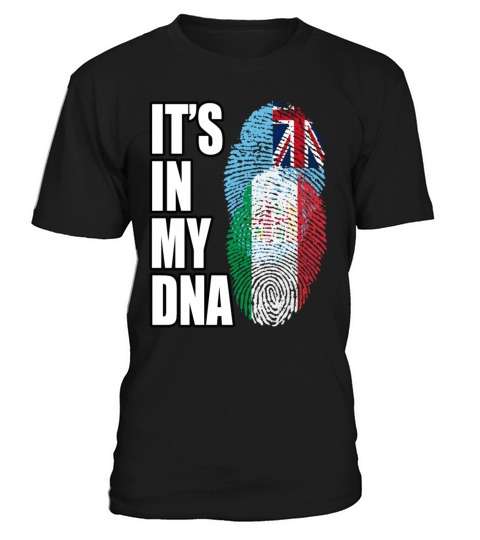Fijian And Italian Mix Heritage DNA Flag T-Shirt Unisex