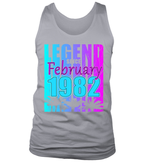 1982 Born Legend February Vintage Tank Top Unisex