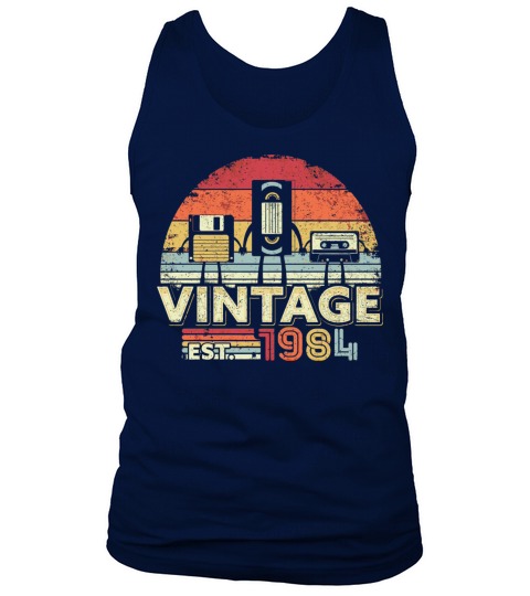 1984 Vintage Birthday Funny Music Tech Humor Tank Top Unisex