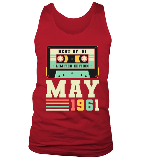 60th Birthday May Gift Vintage 1961 60 Years Tank Top Unisex