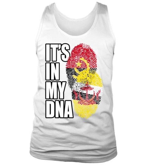 Angolan And Bruneian Mix Heritage DNA Flag Tank Top Unisex