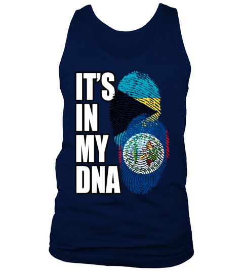 Belizean And Bahamian Mix Heritage DNA Flag Tank Top Unisex