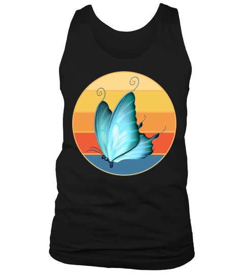 Cute Butterfly Retro Sunset Vintage Animal Insect Tank Top Unisex