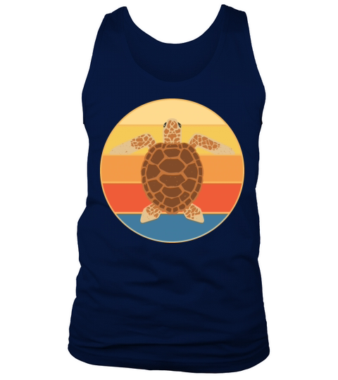 Cute Turtle Vintage Retro Sunset Marine Animal Tank Top Unisex