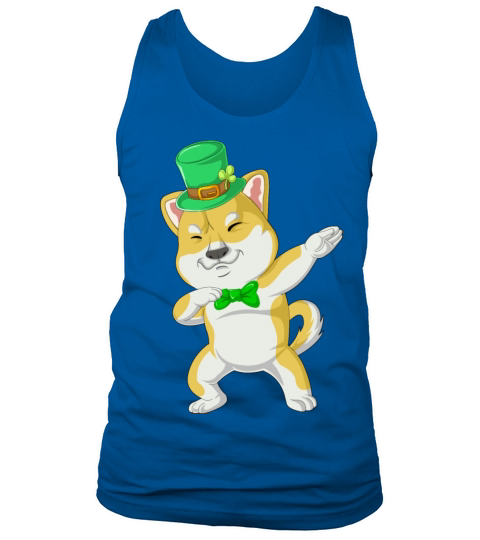 dabbing shiba inu st patricks day Tank Top Unisex