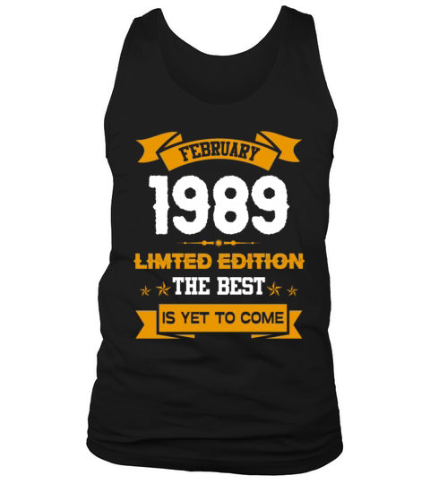 February 1989 Birthday Surprise Tank Top Unisex